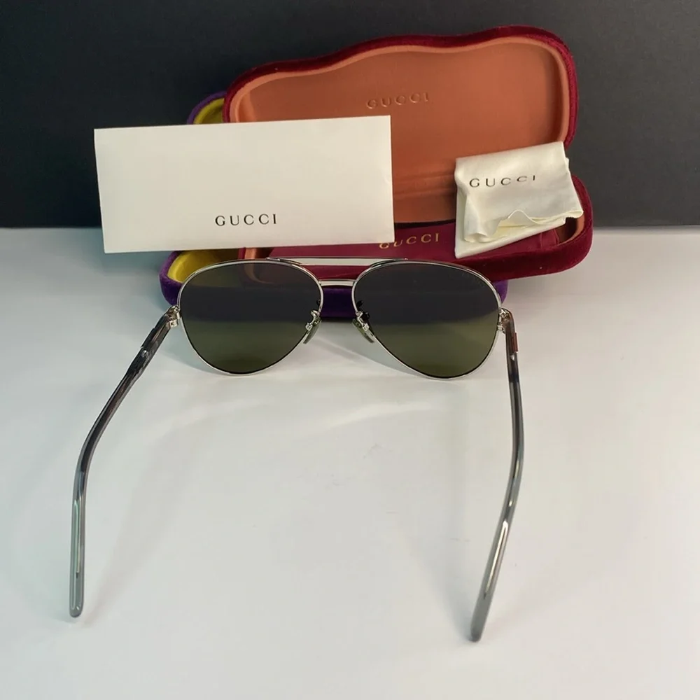 New Authentic GG1163s 002 aviator Gucci sunglass